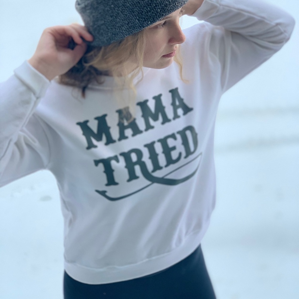Mama Tried sublimation sweatshirt. Large